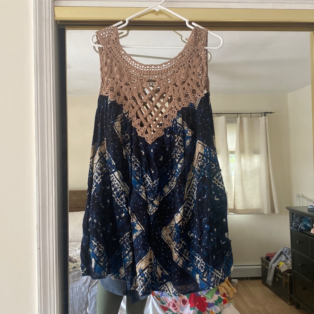 Free people crochet romper